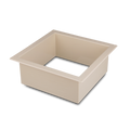 Off-White Plastic Fantastic Vent Garnish K1060-80 6 Inch - Angled View | United RV Parts