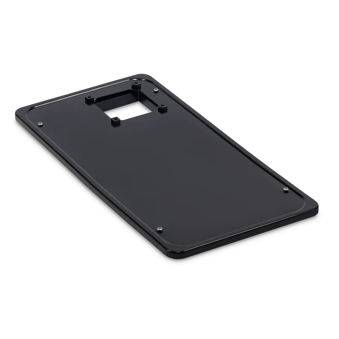 Black Dometic RV Furnace Access Door DF Medium Series Part 33001 - Rear Angle View | United RV Parts