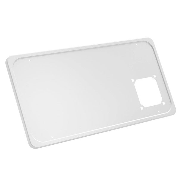 White Dometic RV Furnace Access Door 33057 - Angled View | United RV Parts