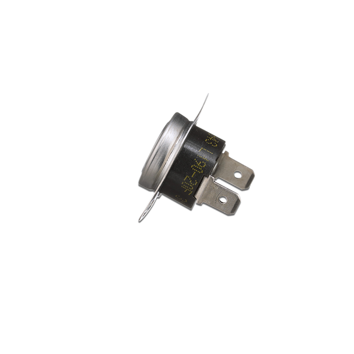 Silver Black Metal Dometic Furnace Limit Switch 31091MC - Side Angle | United RV Parts