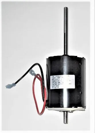 Black Dometic 30720 RV Furnace Motor - Angled View with Wiring | United RV Parts