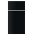 Black Acrylic Dometic Refrigerator Door Panel Set - Front View | United RV Parts