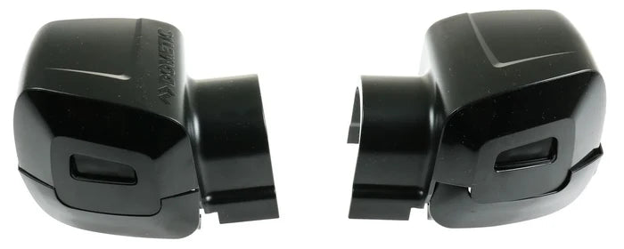 Black Dometic 9200 Awning End Caps - Underside View with Mounting Slots | United RV Parts