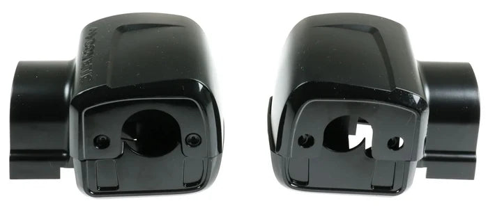 Black Dometic Awning End Cap Covers - Interior View with Mounting Hardware | United RV Parts