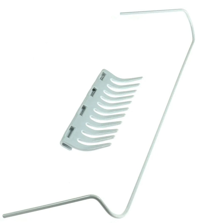 Clear Refrigerator Door Shelf - Close-up View of Wire Guard Mounting Clips | United RV Parts
