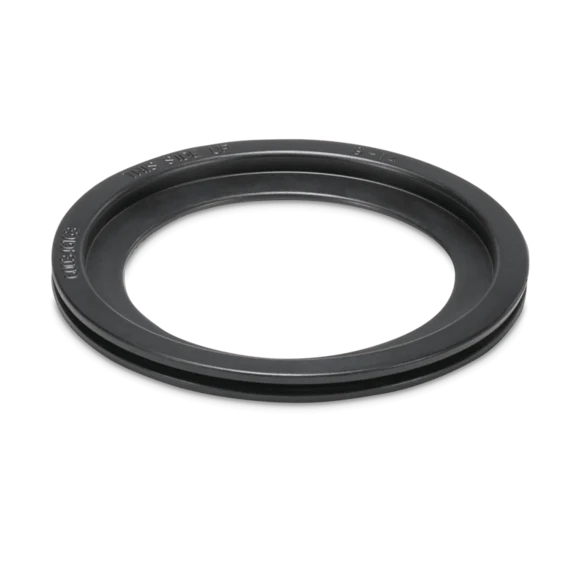 Black Rubber Dometic 385311658 Flush Ball Seal - Side View | United RV Parts