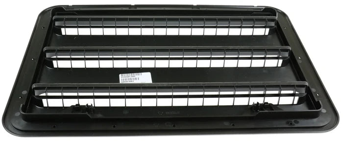 Black Dometic Refrigerator Side Vent 3316941.005 - Back View with Label | United RV Parts