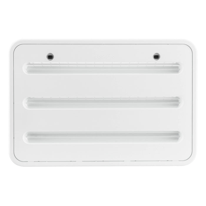 White Dometic RV Refrigerator Side Vent 3316941.010 - Front View | United RV Parts