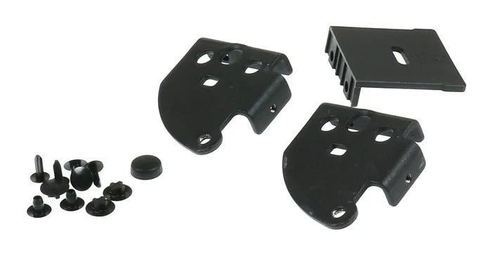 Black Metal Dometic Refrigerator Door Hinge Kit 293275011 - Complete Kit Layout | United RV Parts