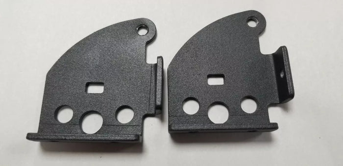 Black Metal Dometic Refrigerator Hinge Brackets - Pair Side View | United RV Parts