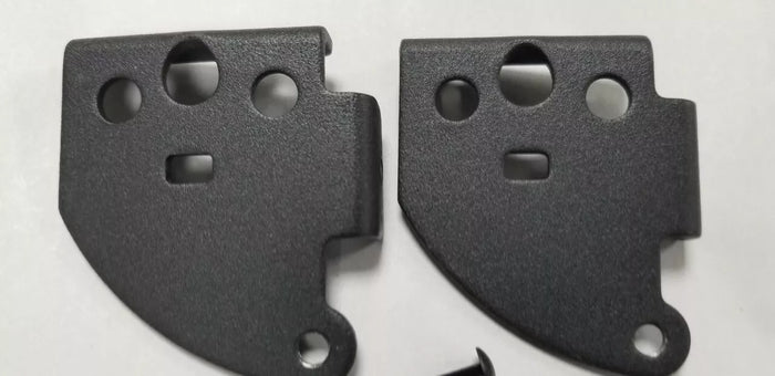 Black Metal Dometic Refrigerator Door Hinges - Bottom View | United RV Parts