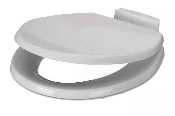 White RV Toilet Seat & Lid 385311646 - Side Profile View | United RV Parts