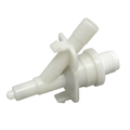 White Dometic 385311641 RV Toilet Water Valve - Side Angle | United RV Parts