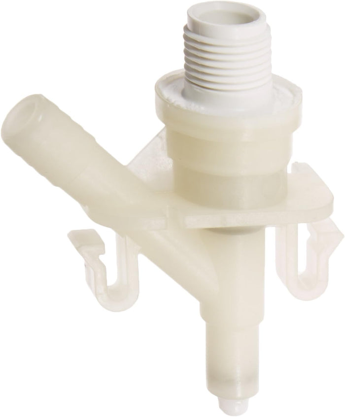 White Dometic Toilet Valve 385311641 - Bottom View | United RV Parts