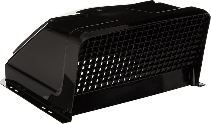 Black Dometic Ultra Breeze Vent Cover with Mesh Grille - Front View | United RV Parts