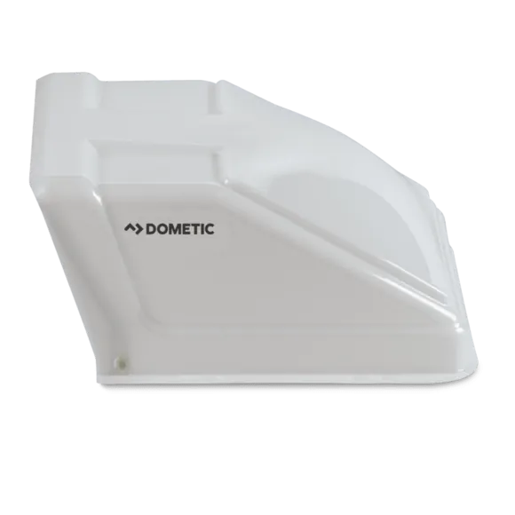 White UV-Resistant Dometic Ultra Breeze Vent Cover UB1500WH - Side Angle | United RV Parts