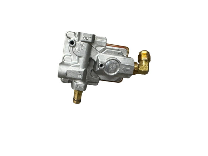 Silver Metal Dometic Gas Valve Assembly - Back View | United RV Parts