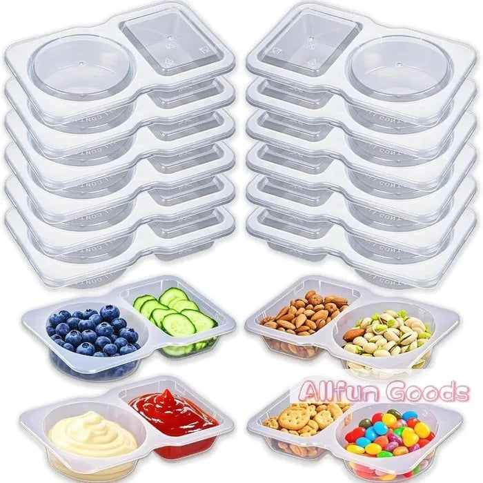 Double Compartment Condiment Containers