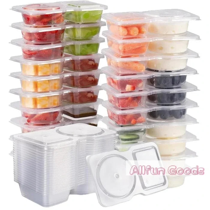 Double Compartment Condiment Containers