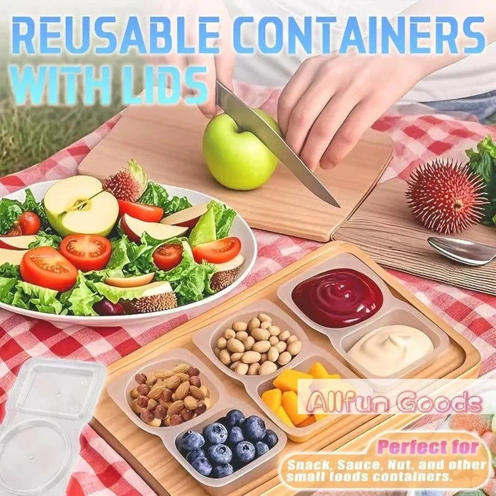 Double Compartment Condiment Containers