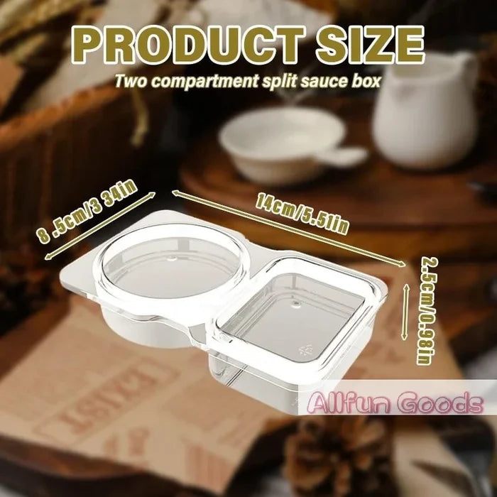 Double Compartment Condiment Containers