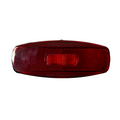 Red 12V LED Diamond Clearance Light with Reflector CMB2SRR - Front View | United RV Parts