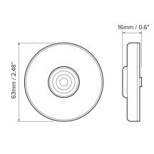 Dream Lighting CMB1SRR Round Clearance Light Dimensions Diagram 63mm x 16mm | United RV Parts