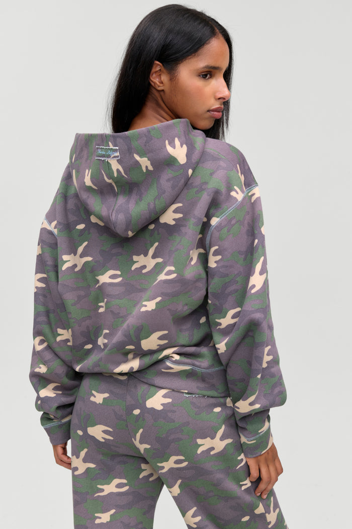 Drew Terry Zip Up Hoodie - Classic Camo