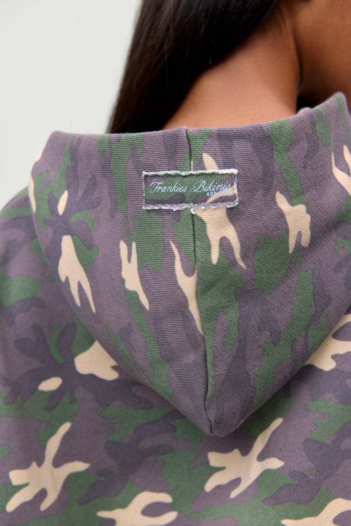 Drew Terry Zip Up Hoodie - Classic Camo