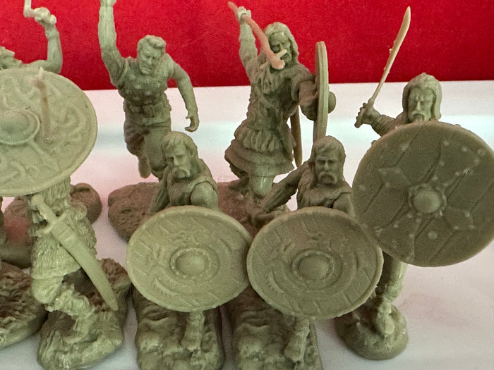 Einar & Vikings  (Gray/Green Color ) 3 SETS/33 FIGURES SPECIAL + 14 OF OUR WAR LORD FRISIANS