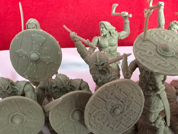 Einar & Vikings  (Gray/Green Color ) 3 SETS/33 FIGURES SPECIAL + 14 OF OUR WAR LORD FRISIANS