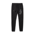 Dynamic black active pants from Roark featuring practical grey pockets, ideal for outdoor adventures and travel.
