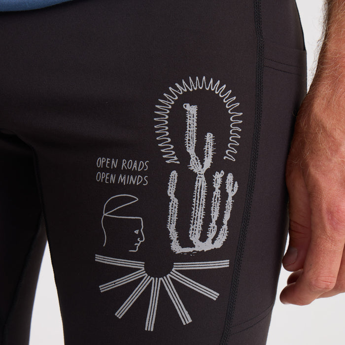 Active black pants designed for adventure and travel, part of Roark's durable outdoor gear collection.