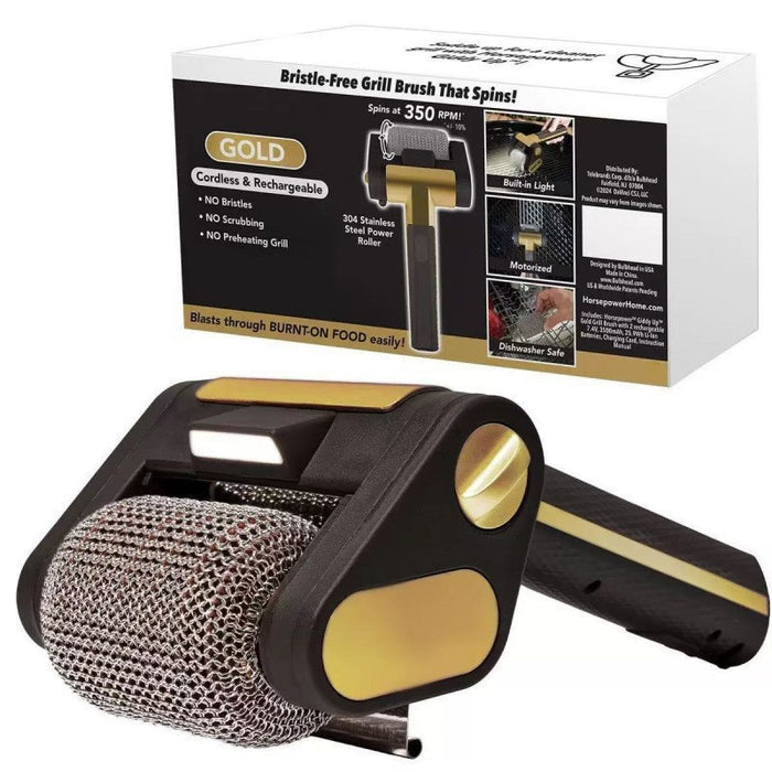 Black gold + stainless steel roller brush