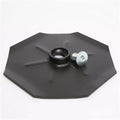 Black Plastic RV Leveling Jack Footpad with Bolt - Angled View | United RV Parts