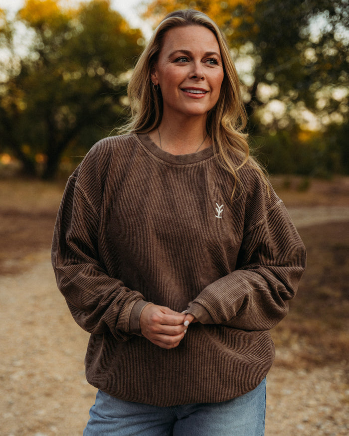 Espresso Corded Sweatshirt