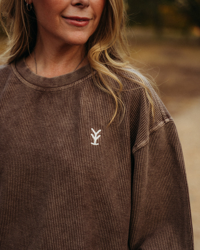 Espresso Corded Sweatshirt