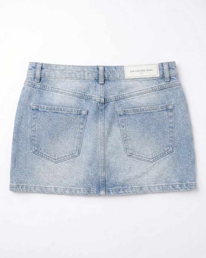ESTHER DENIM MINI SKIRT - LIGHT BLUE