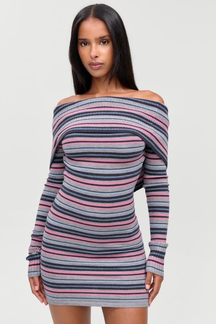Faith Cloud Knit Dress - Rain Puddle