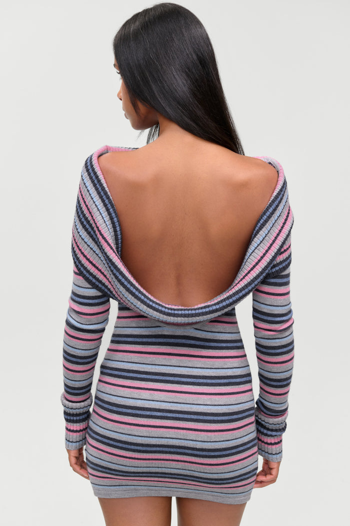 Faith Cloud Knit Dress - Rain Puddle