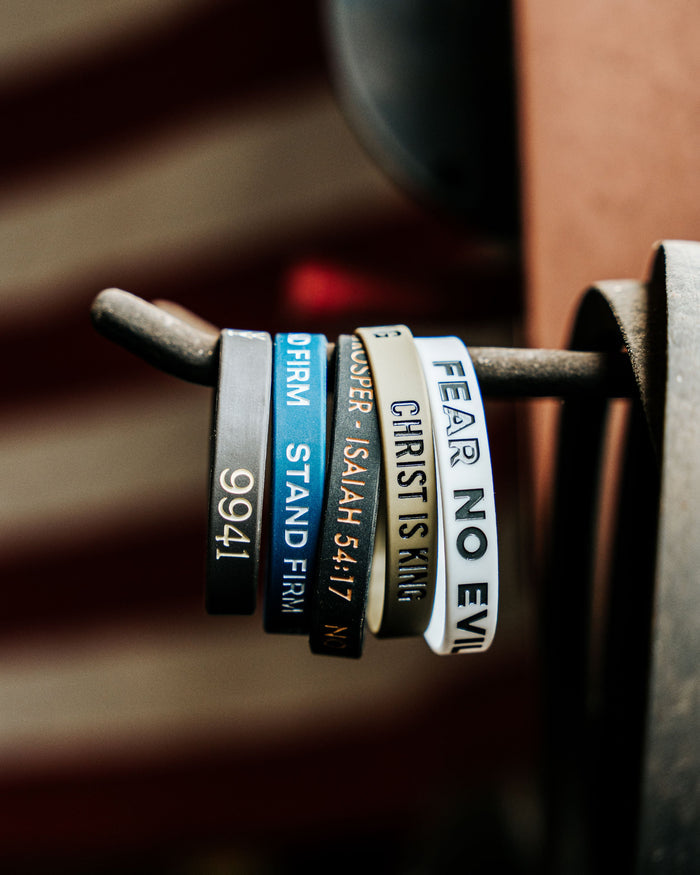 Faith Rubber Bracelets 5 pack | Yee Yee Apparel
