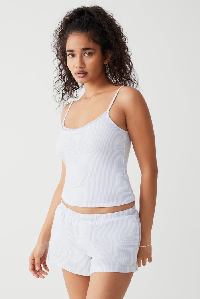 Farmhouse striped cotton camisole sleepy stripe