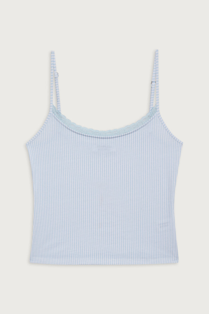 Farmhouse striped cotton camisole sleepy stripe