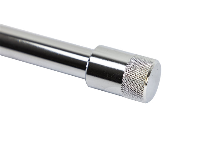 Fastway 86-00-3160 Chrome Locking Hitch Pin Knurled Head End Detail - Close-Up | United RV Parts