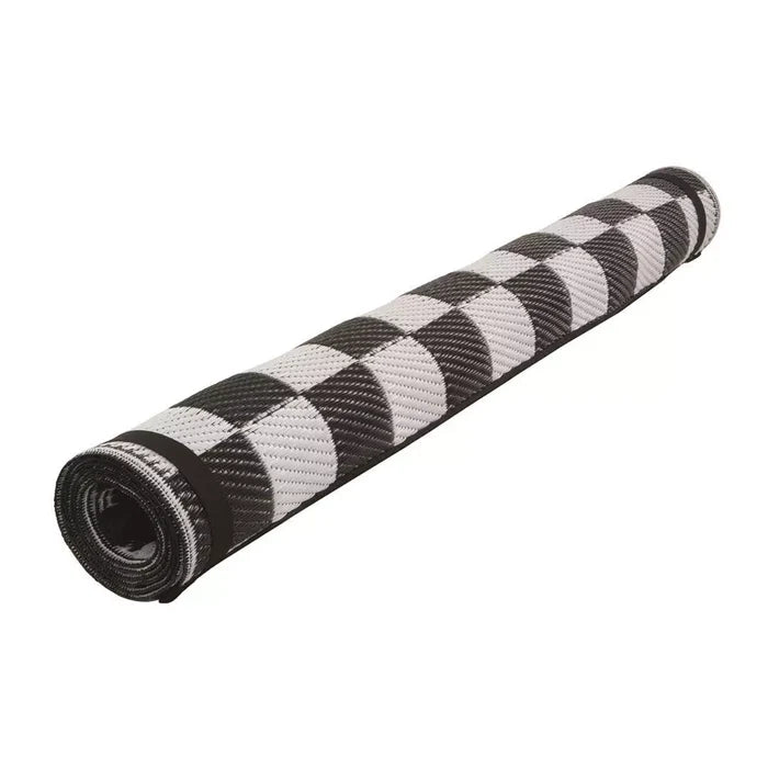 Faulkner Finish Line RV Patio Mat 48707 Rolled - Checkered Texture Detail | United RV Parts