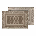 Beige Faulkner Reversible Vineyard RV Patio Mat - Both Sides Shown | United RV Parts