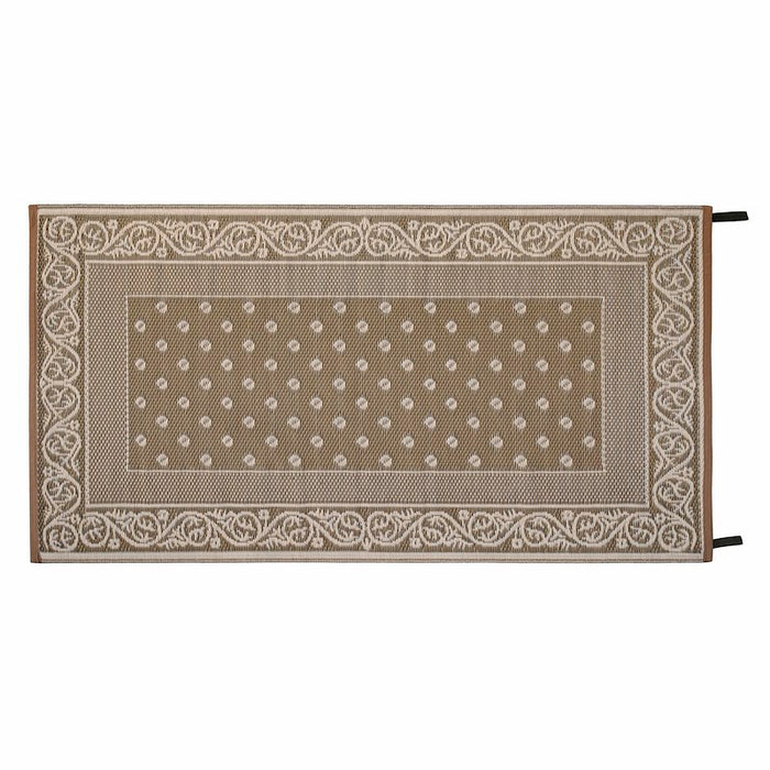 Beige Polypropylene Vineyard Pattern Patio Mat - Full View | United RV Parts