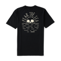 Black active shirt with a bold graphic design on the sleeve, embodying Roark's spirit of adventure and travel.