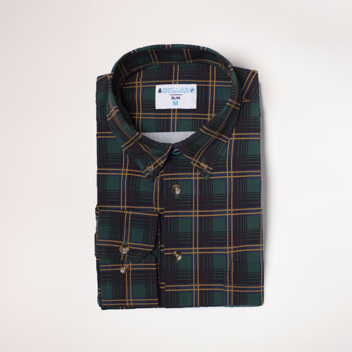 Forest Green Shirt  w/ Burnt Orange and Black Accent