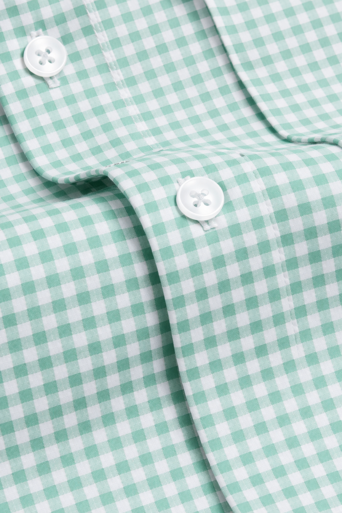 FINAL SALE: Range Shirt - Light Green and White Gingham (No Returns or Exchanges)